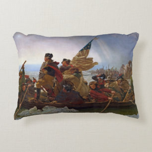 Washington langs de Delaware Decoratief Kussen