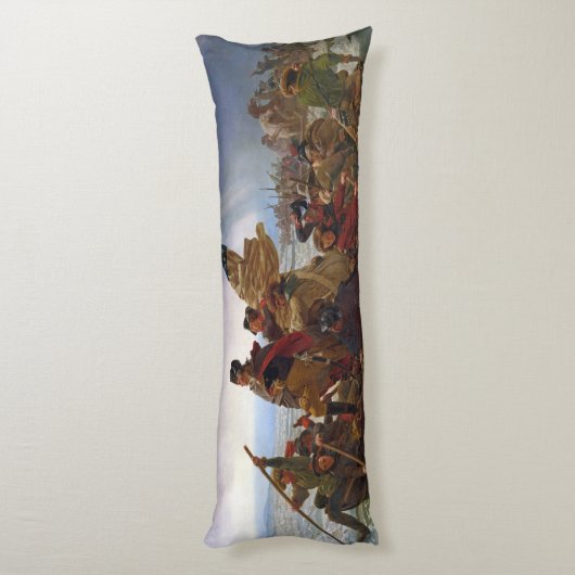 Washington langs de Delaware Lichaamskussen (Achterkant (Verticaal))