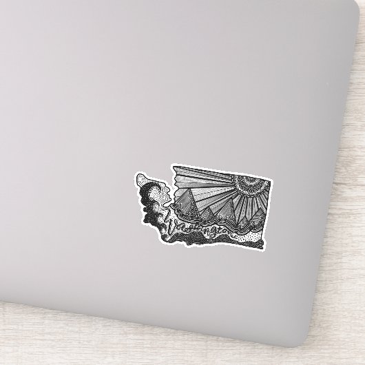 Washington lineart sticker (Detail)