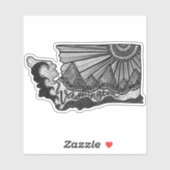 Washington lineart sticker (Vel)