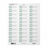 Washington Map Home State Love met Custom Heart Etiket (Full Sheet)