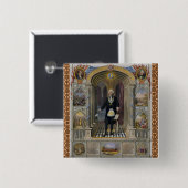 Washington Mason II Vierkante Button 5,1 Cm (Voorkant /achterkant)