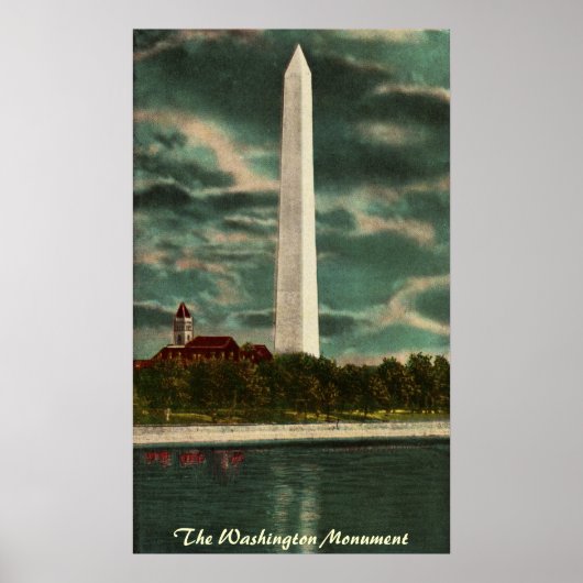 Washington Monument bij Night Poster (Voorkant)