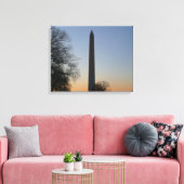 Washington Monument bij zonsondergang in DC Canvas Afdruk (Insitu (Woonkamer))