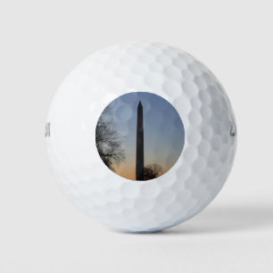 Washington Monument bij zonsondergang in DC Golfballen