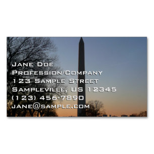 Washington Monument bij zonsondergang in DC Magnetisch Visitekaartje