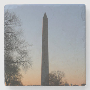Washington Monument bij zonsondergang in DC Stenen Onderzetter