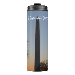 Washington Monument bij zonsondergang in DC Thermosbeker