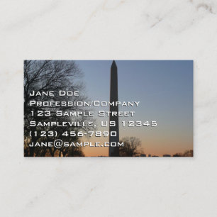 Washington Monument bij zonsondergang in DC Visitekaartje