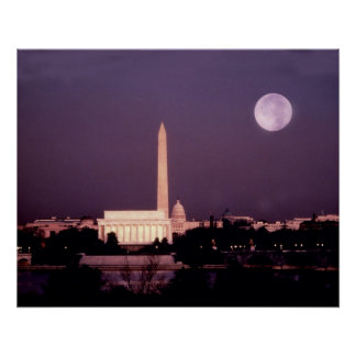 Washington Monument, Capitol en Jefferson Perfect Poster