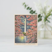  Washington Monument & Cherry Blossoms DC Briefkaart (Staand voorkant)