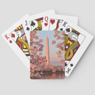Washington Monument - Cherry Blossoms Pokerkaarten