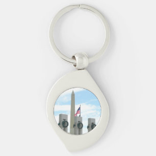 Washington Monument en WWII-herdenkingsmonument in Sleutelhanger