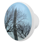 Washington Monument in Winter I Landschap Keramische Knop (Rechts)