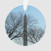 Washington Monument in Winter I Landschap Ornament (voorkant)