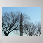 Washington Monument in Winter I Landschap Poster (Voorkant)
