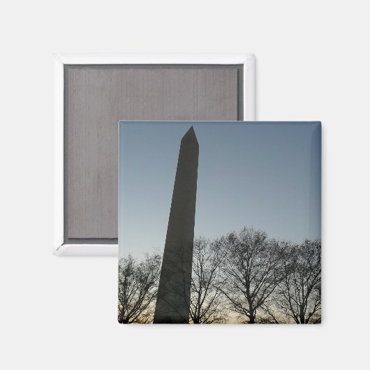 Washington Monument in Winter II Landschap Magneet (Voorkant / Achterkant)