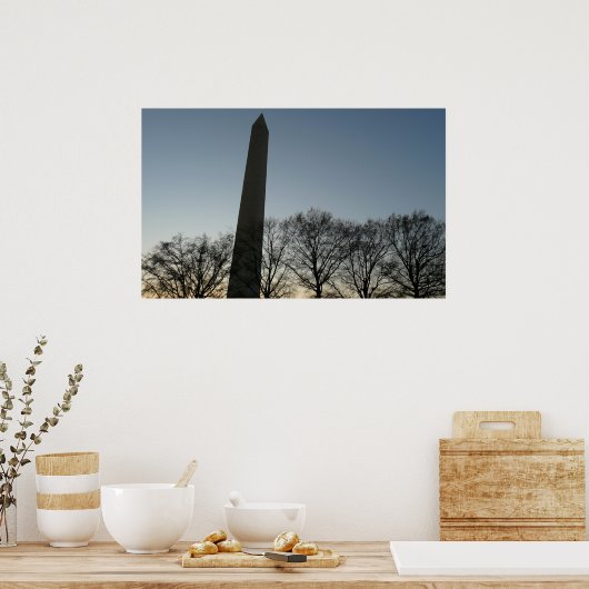 Washington Monument in Winter II Landschap Poster (Keuken)