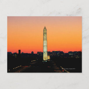 Washington Monument onder herstel op Sunset Briefkaart