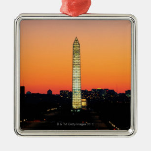Washington Monument onder herstel op Sunset Metalen Ornament