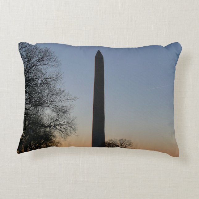 Washington Monument op Sunset Accent Kussen (Achterkant)