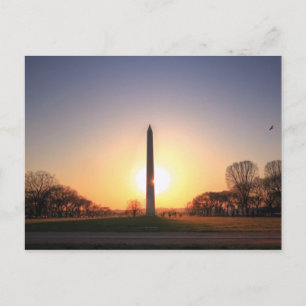 Washington Monument op Sunset Briefkaart