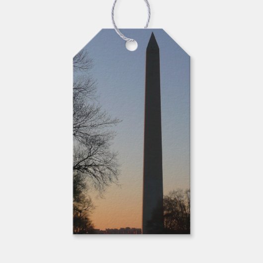Washington Monument op Sunset Cadeaulabel (Voorkant)