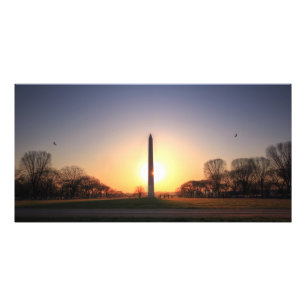 Washington Monument op Sunset Foto Afdruk