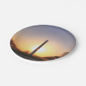 Washington Monument op Sunset Papieren Bordje (Gekanteld)