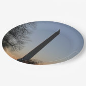 Washington Monument op Sunset Papieren Bordje (Gekanteld)