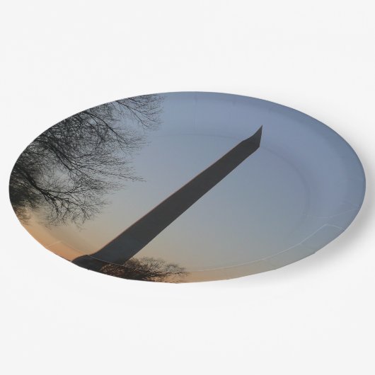 Washington Monument op Sunset Papieren Bordje (Gekanteld)