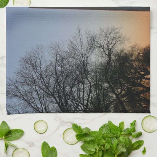 Washington Monument op Sunset Theedoek (Gevouwen)