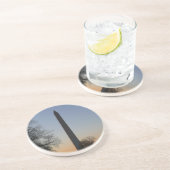 Washington Monument op Sunset Zandsteen Onderzetter (Zijkant)