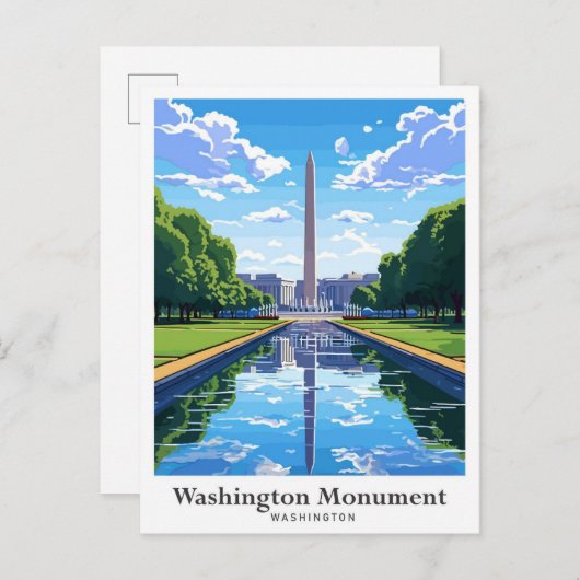 Washington Monument Verenigde Staten Briefkaart (Voorkant / Achterkant)