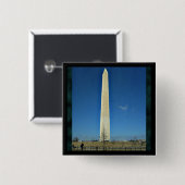 Washington Monument Vierkante Button 5,1 Cm (Voorkant /achterkant)