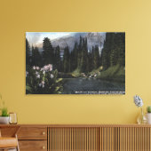 Washington - Nationaal Park Rainier, Shooting Sta Canvas Afdruk (Insitu (Woonkamer))