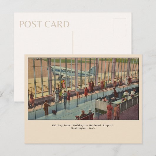 Washington National Airport Washington, DC. Briefkaart (Voorkant / Achterkant)