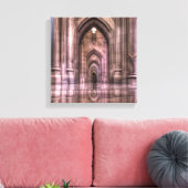 Washington National Cathedral Reflection Canvas Afdruk (Insitu (Woonkamer))