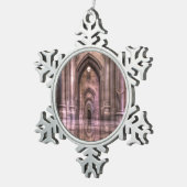 Washington National Cathedral Reflection Tin Sneeuwvlok Ornament (Rechts)