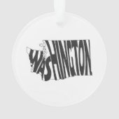 Washington Nom Washingtonian Word Art Noir (dos)
