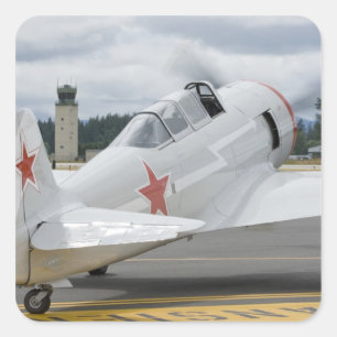 Washington, Olympia, militaire luchtshow. 6 Vierkante Sticker