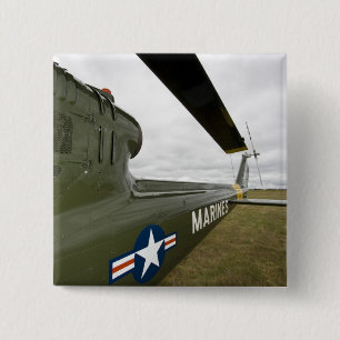 Washington, Olympia, militaire luchtshow. Vierkante Button 5,1 Cm