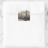 Washington, Olympia, militaire vliegshow. 2 Vierkante Sticker (Tas)