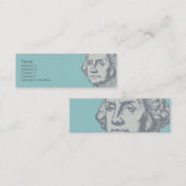 Washington Profile Kaarten Mini Visitekaartje (Voorkant / Achterkant)