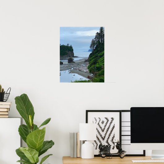 Washington Rocky Ruby Beach Poster (Thuiskantoor)