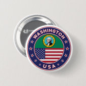 Washington Ronde Button 5,7 Cm (Voorkant /achterkant)