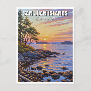 Washington San Juan eilanden reis Briefkaart