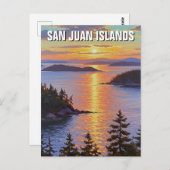 Washington san juan islands travel briefkaart (Voorkant / Achterkant)