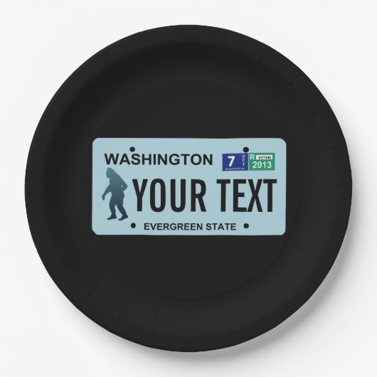 Washington Sasquatch License Bord (Voorkant)