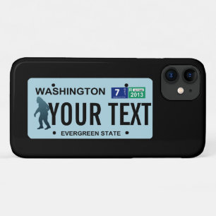 Washington Sasquatch License Bord iPhone 11 Hoesje
